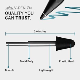 V-Pen PRO Replacement Tips (5-Pack) for Remarkable Paper Pro Pen - Premium Black Stylus Nibs, Ensuring Precision, Easy Installation, Durability for Long-Lasting Use