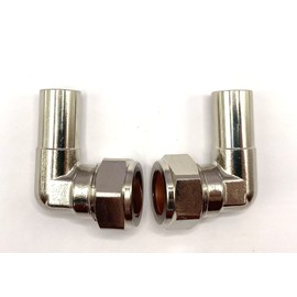 Greened House 90 Degree Elbow Radiator Valve 15mm (Pair) for Radiator & Towel Rail Valves Chrome 1/2"
