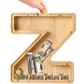 Bemaystar 9" Piggy-Bank for Kids: Letter Piggy Bank for Boys Girls Toddler, Kids Letters Coin Bank for Christmas Birthday Gifts (Z)