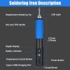 ANBES Cordless Soldering Iron Kit LED Display Portable Soldering Tools