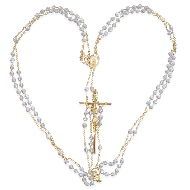 Venerare Rosario de boda de cristal católico