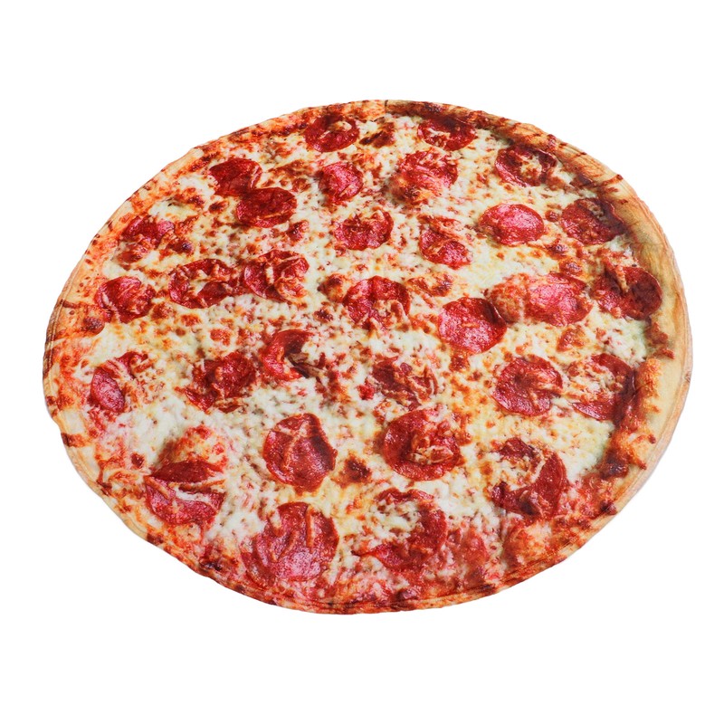 Kid Toddlers Pizza Pattern Rug Baby Washable Fluffy Playmat Round