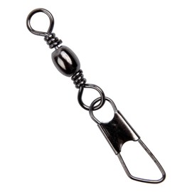 VATEICO - Broches giratorios de barril, 50 unidades, de acero inoxidable y cobre, giratorios, múltiples tamaños, de níquel negro, para agua salada, agua dulce (#2-40 libras - 100 unidades)