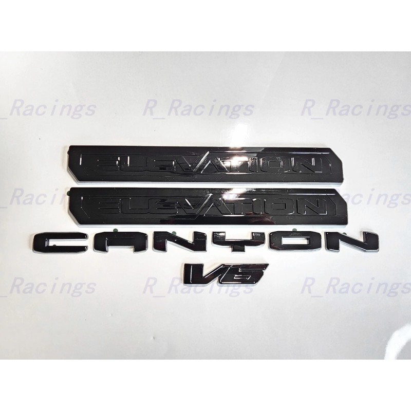 GMC Overlay 4PCS Gloss black Door Rear Elevation Canyon V6