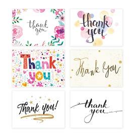 Finger prints - Pack of 20 Thank You Cards Thankyou Postcards Notes Pads Adults Mens Ladies, Floral, Envelopes Required, Does Not Apply