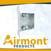 (2 Pack) 4-Inch Square Metal Box with Side Mounting Bracket,