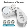JARLINK 2 Pack 40X Jewelers Loupe Magnifier with Metal Construction,