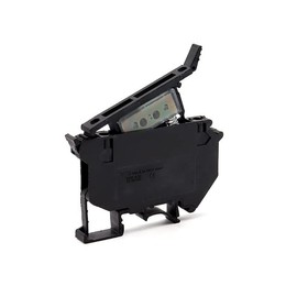 10PCS UK5-HESI Terminal Block DIN Rail Connector Multicolor Fuse Holder 24V 220V Screw Connector Electrical Connector UK5 HES1 (Color : Black, Size : Without LED)