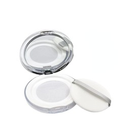 Itisyou Cosmetics Case, Powder Case, Makeup Container, Makeup, Divided Carry, Sponge Puff Cosmetic Refill Container, Makeup Sponge Case, Powder Container, Silver)