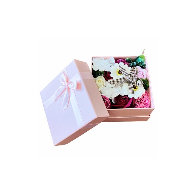 Q-FLA (Q-FLA) Soap Flower Bath Salts Fragrance Box Arrangement PI