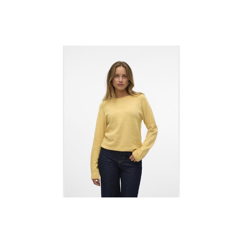 VERO MODA Women's Vmdoffy LS O-Neck Blouse Noos Blouse, Golden