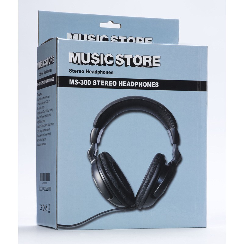 MUSIC STORE Dynamic Headphones, HiFi Headphones Black with Padded Headband,