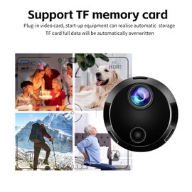 AYURI Cameras -Surveillance Camera with Motion Detection and Night Vision -WiFi Wireless Camera -1080P Indoor Camera -Nanny Cam -Mini Camera -WiFi Cameras for Pet/Baby/Nanny with App-Q15LB135