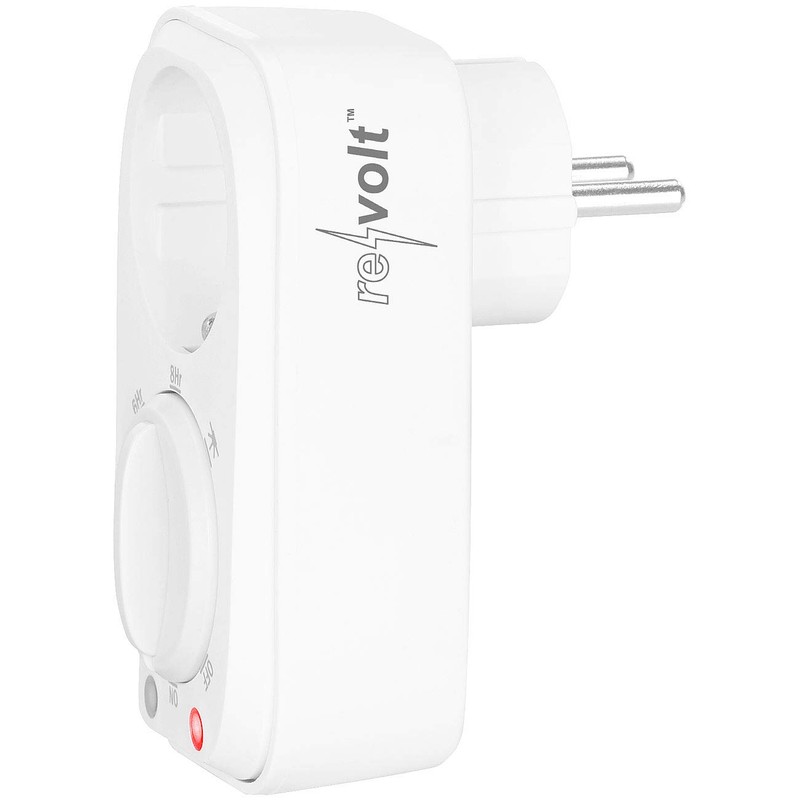 revolt Timer Socket: Timer Switch with Light Sensor Switch, 8-Hour