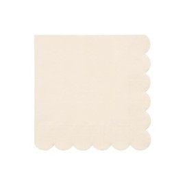 Meri Meri Bulk Multipack Paper Napkins (Pack of 100), Scalloped Napkins, 6.5 x 6.5 inches., Thick & Soft FSC Paper, Disposable Paper Napkins