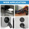 Semrien 24 Pcs 1-1/2 inch Rubber Grommet, White Wire Grommet