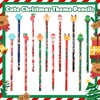 12 Pcs Christmas Pencils Bulk with Erasers, 12 Unique Xmas