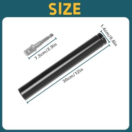 9/16" Impact Power Nut Driver Set - Long Reach Hex Nut Runner with 1/4" Hex Shank, for Efficient Construction Work, 9/16" Deep Socket