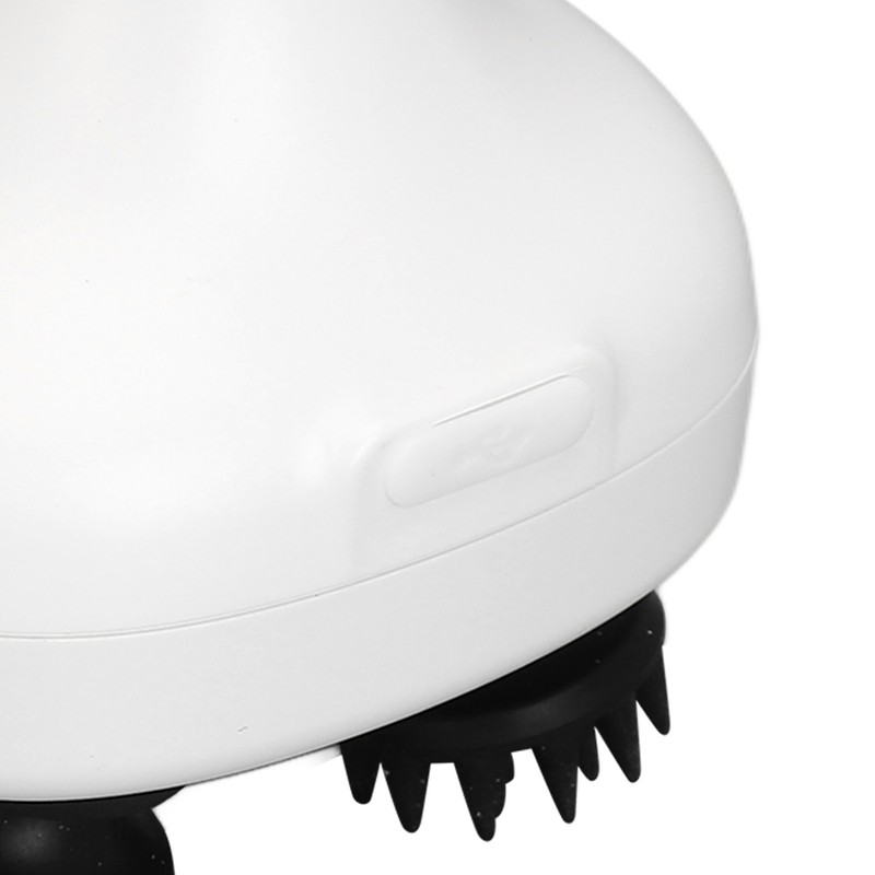 Electric Scalp Massager Red Lighting 6 Modes 4 Massage Head