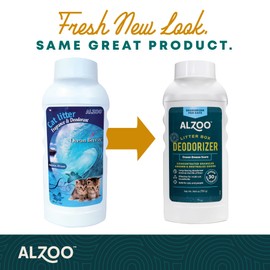 ALZOO Cat Litter Deodorizer, Concentrated Granules Absorb & Help Neutralize Odors, Mineral-Based Active Ingredients, Up To 30 Uses, Ocean Breeze Scent, 26.6 Oz.