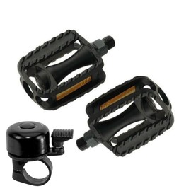 Union SP-698K Children's Bicycle Pedal 9/16 Inch Bicycle Pedal MTB Black with Bicycle Bell