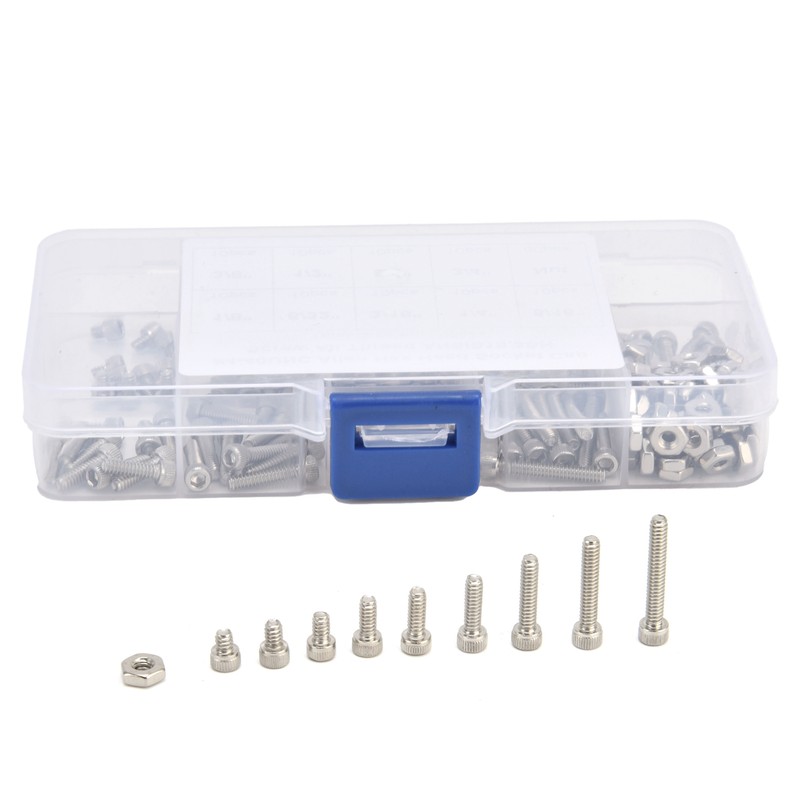 150Pcs Hex Socket Screw Nut Set Stainless Steel CorrosionResistant Industrial