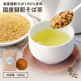 Tea no Kokoro Soba Tea Decaffeinated [200 g / 100% Made in Japan] Buckwheat Tea Mineral Polyphenols Health Tea Wandan Buckwheat Tea