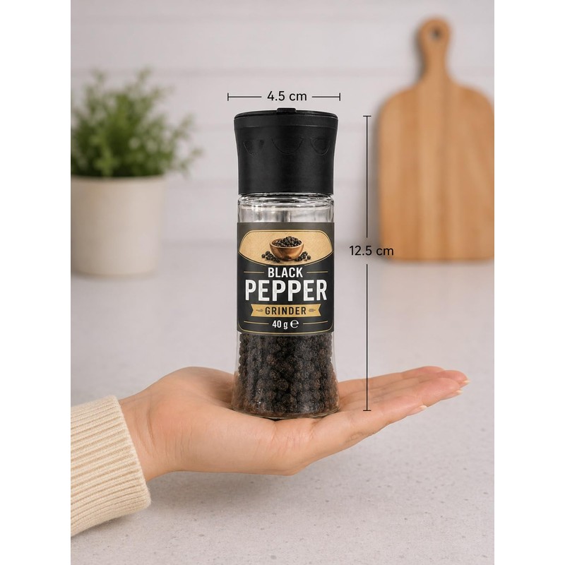 Salt and Pepper Grinder Set 2 Pack Sea Salt 100g