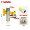Garden Hose Splitter 2 Way, Heavy Duty Solid Brass Hose