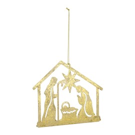 Melrose 86713 Holy Family Ornament, 4.25-inch Height, Metal