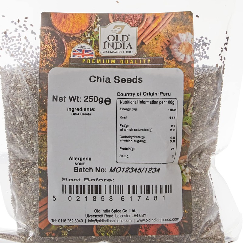 Old India Chia Seeds 250g