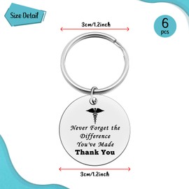 Ximalun 6Pcs Veterinarian Gifts Keyring Vet Tech Appreciation Gifts Veterinary Assistant Staff Thank You Gift Vet Tech Week Gift