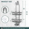 REINHARDT Shower Caddy Hanging Adjustable, Extended Length Rustproof Shower Caddy