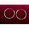 WINDALF Arion Large Creole Earrings Diameter 3.7 cm Silver Hoop