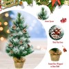 GYMAX 2FT Artificial Christmas Tree, Mini Tabletop Christmas Tree with