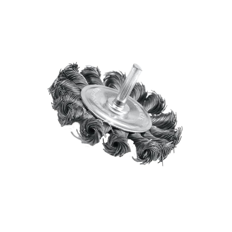 Vorel 06993 Round Brush with Wire 75 mm spindle, Twisted