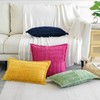 JOTOM Set of 2 Corduroy Soft Cushion Covers with Splicing