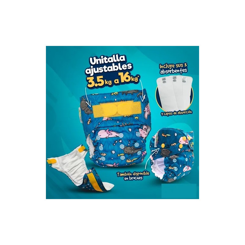 Pañales Ecológicos De Tela Ecopipo 10pack Combinado
