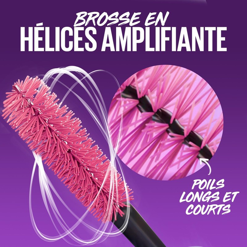 Maybelline New York Mascara with False Eyelash Effect, Hybrid Fibre