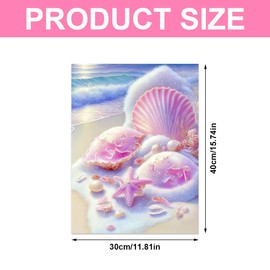MIRKUZI Building Kits for Diamond Painting, Diamond Painting Kits for Adults Children 5D Diamond Painting Shells DIY Crystal for Home Wall Decor Gifts (30 x 40 cm)
