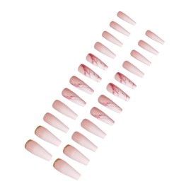 Ipetboom 24Pcs Long Flat Ballet Nail Tips
