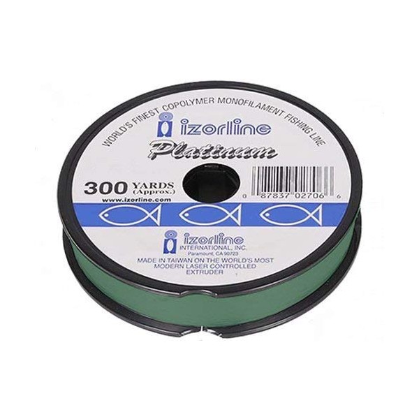Izorline 5064 Platinum Co-Polymer Mono Line, 12 lb/300 yd, Green