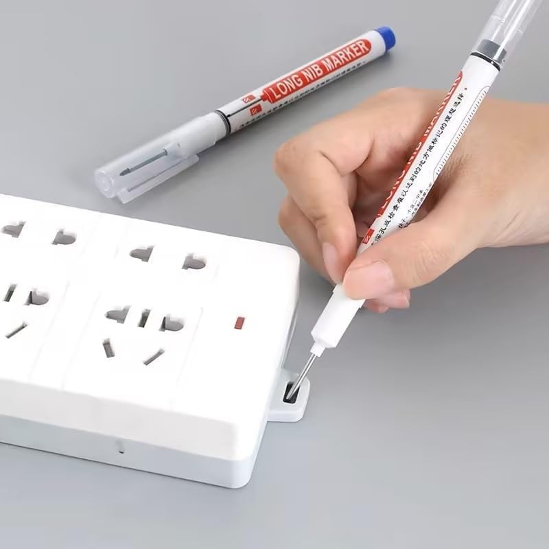 Zenarao 5Pcs Markers, Permanent Markers, Long Head Deep Hole Marker