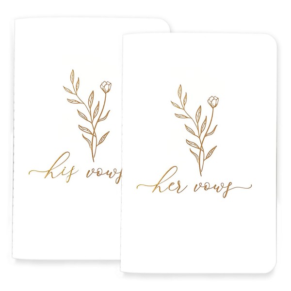 Vow Books Set of 2 Elegant His and Hers Vow