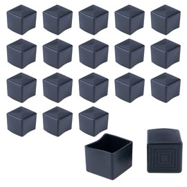 Furniture Foot Mcredy Chair Leg Caps Fit for Square,Rectangle Chair feet Rubber Floor Protectors Inner Size 1-Inch x1-Inch,Black(20 Pcs)