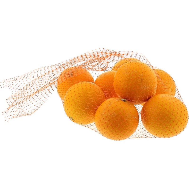 Concession Essentials 4-5lb mesh Produce Bags with Orange Header. Pack
