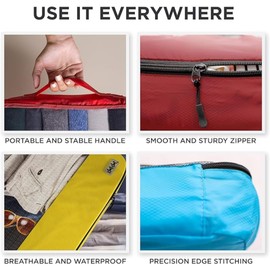 Large Packing Cubes for Suitcases - 5 Pcs set of Packing Cubes for Travel - Packing Cubes for Carry on Suitcase Organizer Bags - Travel Cubes Travel Organizer Bags for Luggage