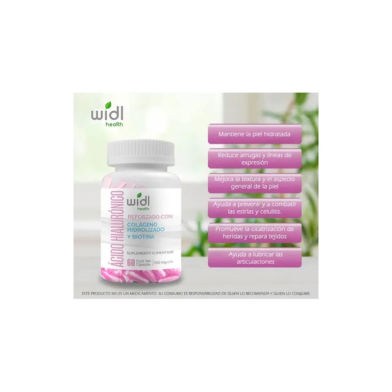 Widl Health Ácido Hialurónico | Colágeno Hidrolizado | Biotina |