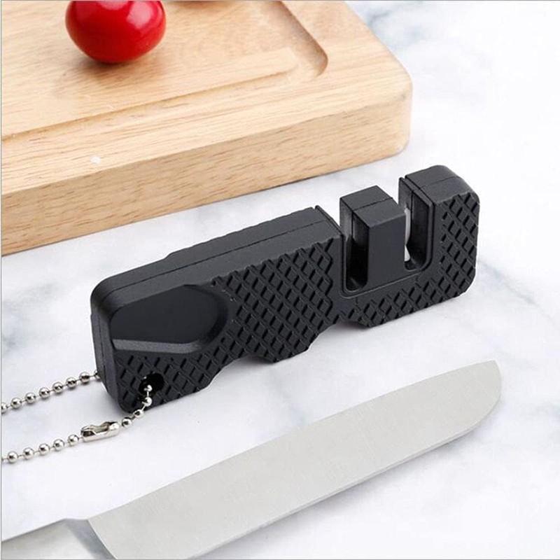 Portable Mini Kitchen Knife Sharpener for Kitchen Camping Hiking, Multiuse