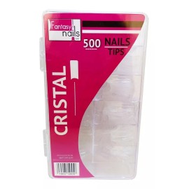 Fantasy Nails Tips Punta En Curva C 500 Pz , Fantasy Nails, Color A Elegir